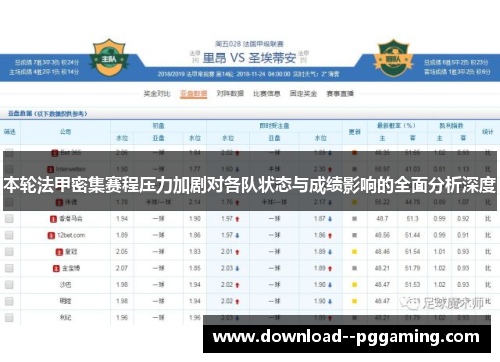 本轮法甲密集赛程压力加剧对各队状态与成绩影响的全面分析深度